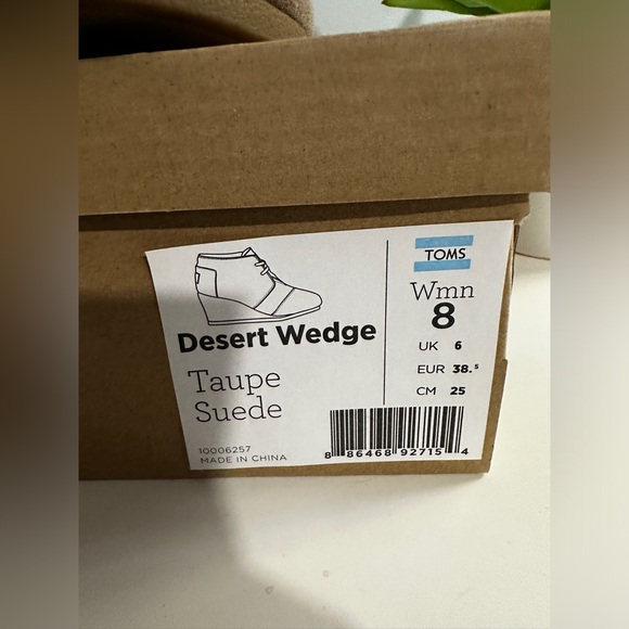 Toms Dessert Wedge Taupe Suede Bootie - Picture 4 of 5